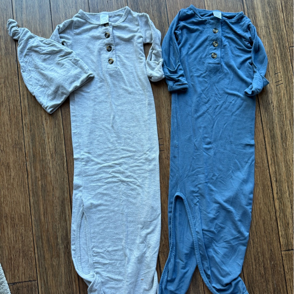Lou Lou & Company Gray and Blue Kids One Pieces